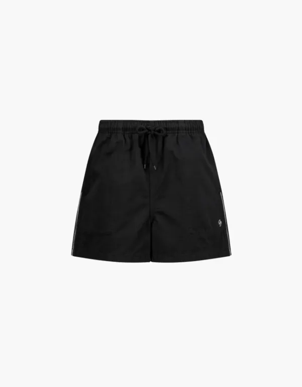 cotton banding shorts - black