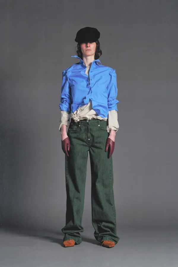 PF26 BLUE WIRE DETAIL SHIRT