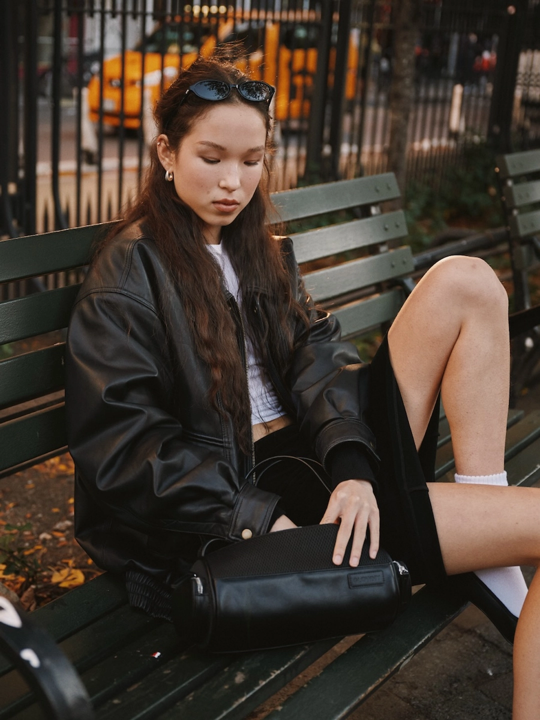 글로니 G LEATHER JACKET (BLACK) 상품 이미지 2