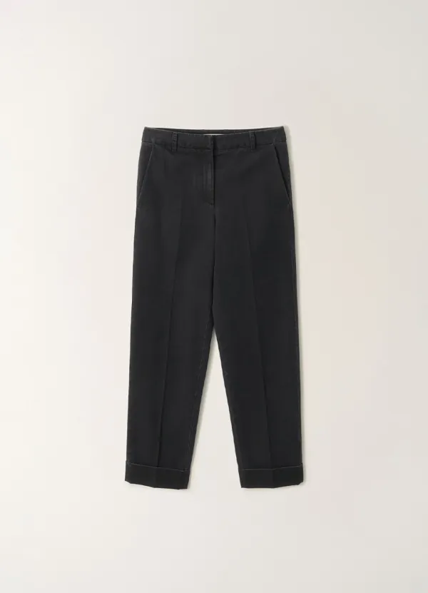 2ND / Frame cuff trousers (Black)