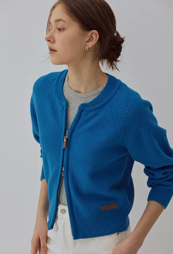 LOTTIE KNIT ZIP UP