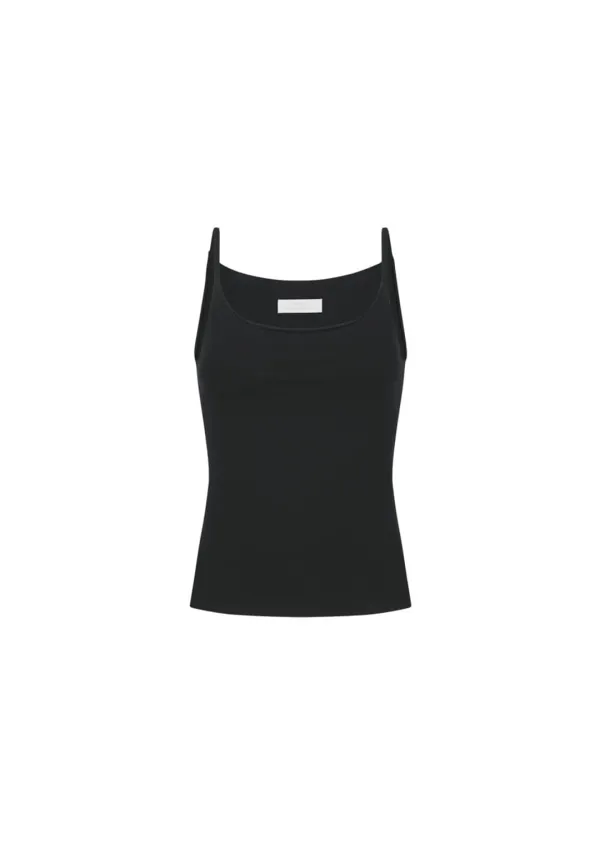 Sleeveless Knit Top, Charcoal