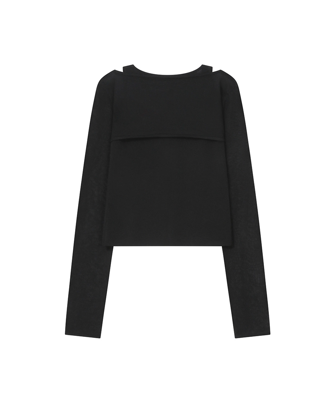 미세키서울 Layered bolero knit top BLACK 상품 이미지 2