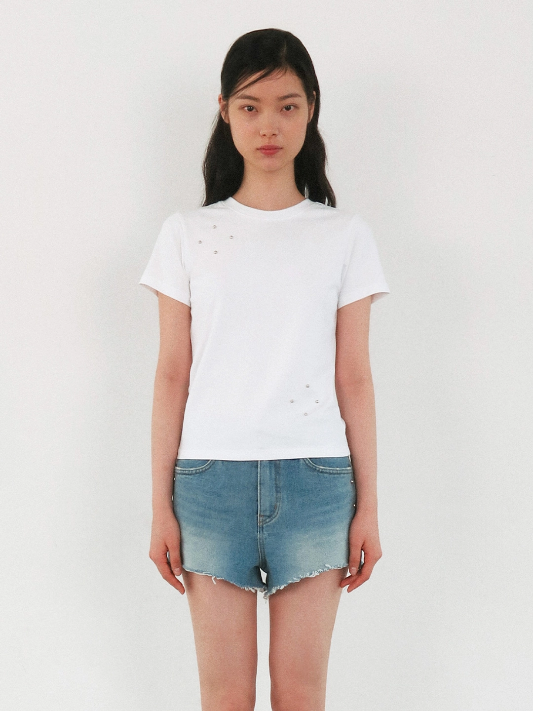 기준 Dew Studded Tee Off-White 상품 이미지 2