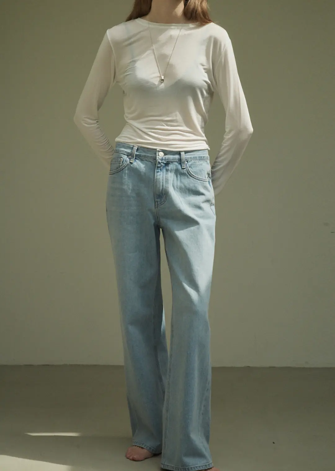 하베크 Classic straight fit jeans / Light blue 상품 이미지 1