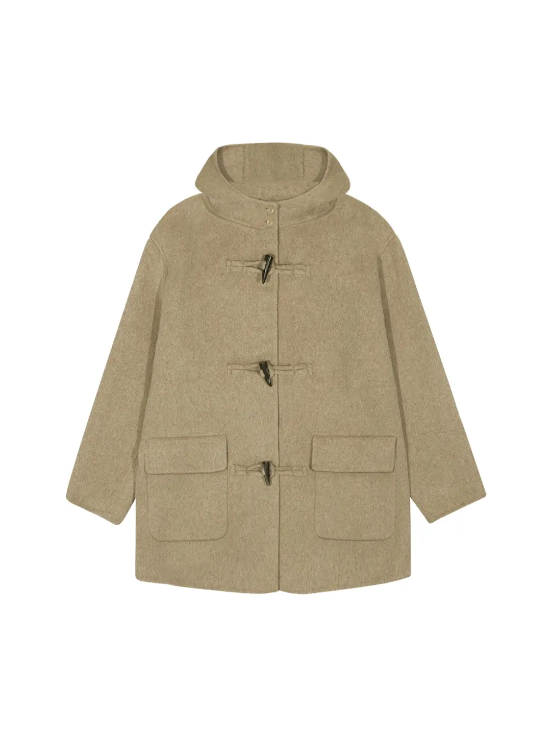 마가린핑거스 HOODED WOOL DUFFLE COAT (KHAKI BEIGE) 상품 이미지 3