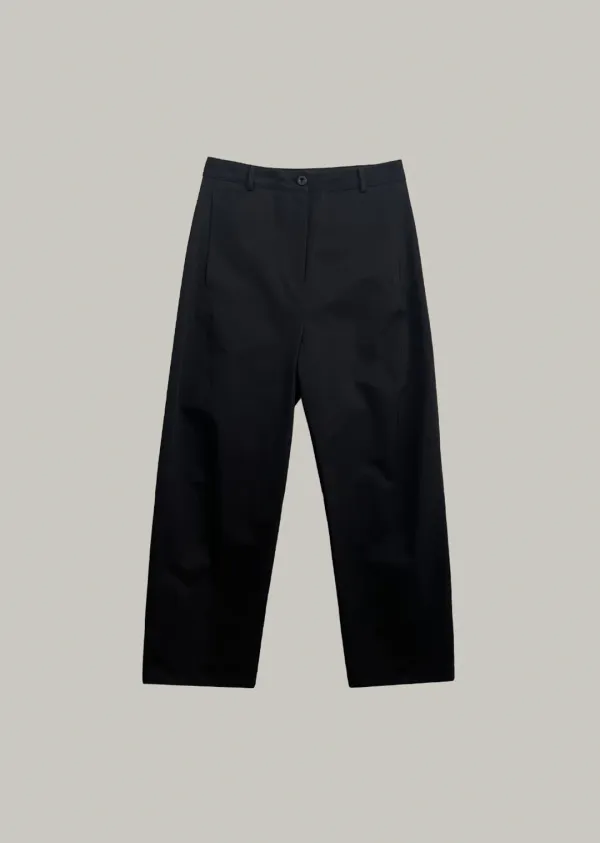 solid cotton pants (black)
