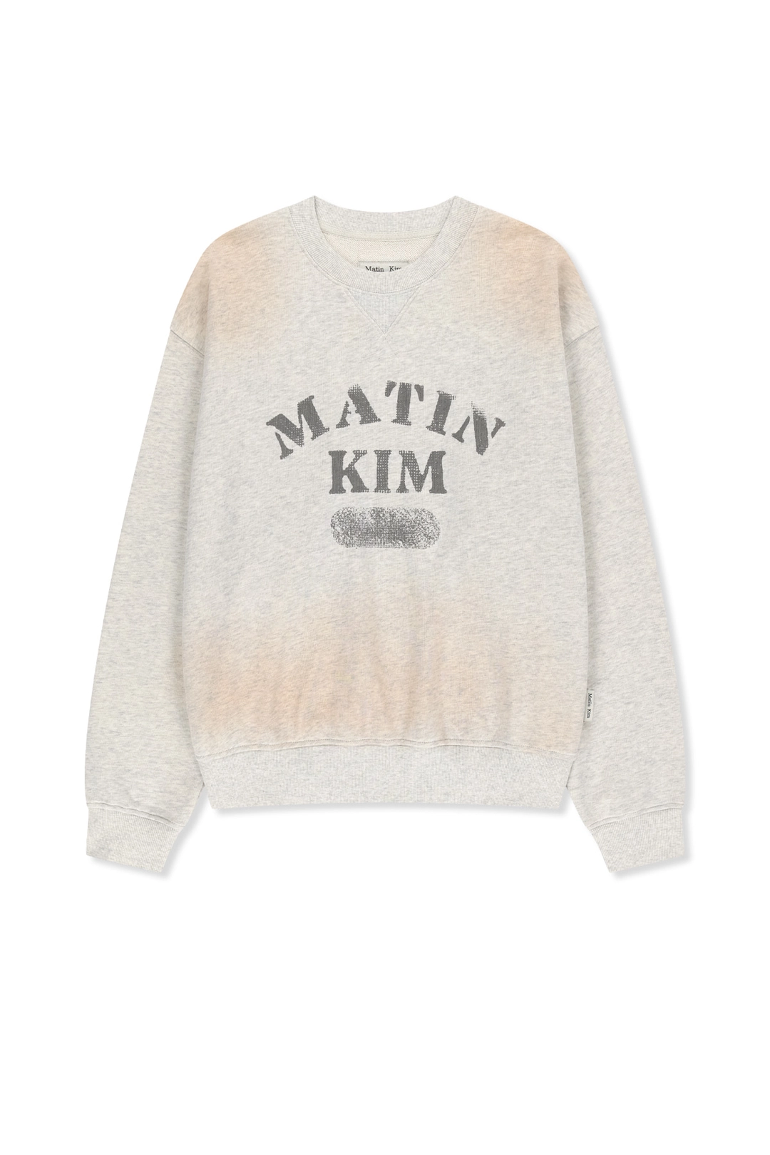 마뗑킴 VINTAGE SPRAY LOGO SWEATSHIRT IN LIGHT BEIGE 상품 이미지 1