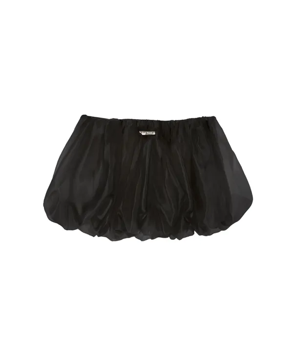 Sheer Pumpkin Mini Skirt [Black]