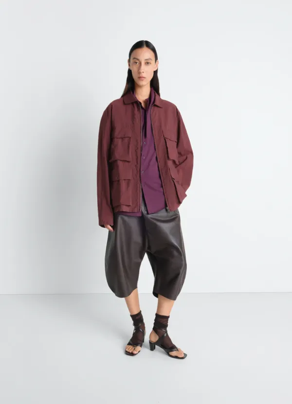 3D POCKET JACKET IN WASHED TECHNICAL COTTON