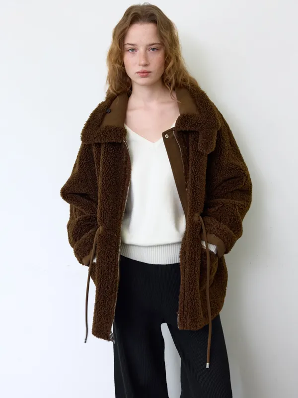 A HIGH NECK REVERSIBLE MUSTANG_BROWN