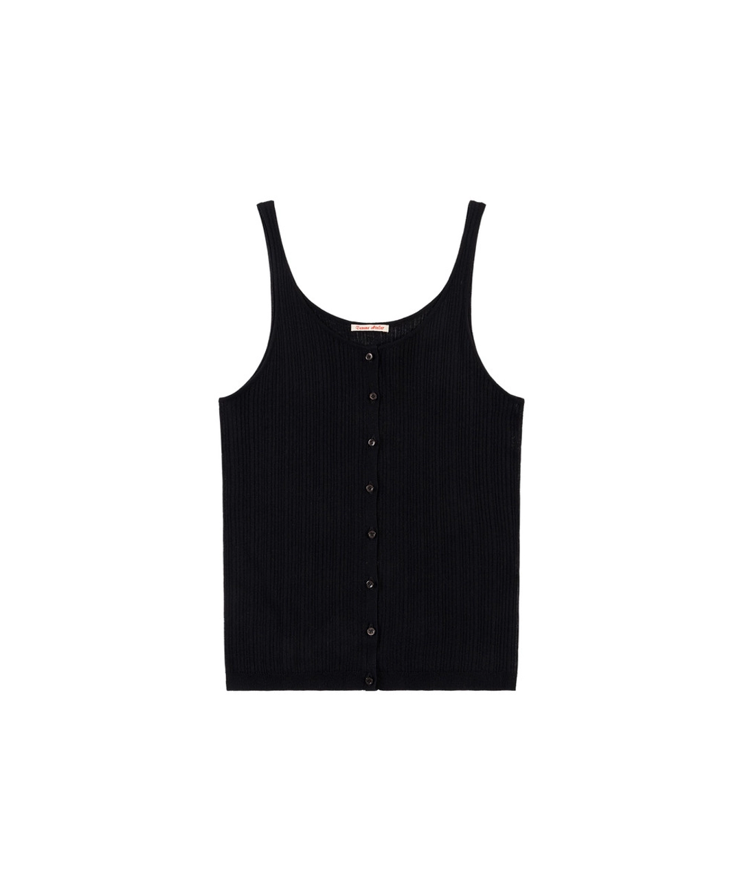 반원 아뜰리에 KN4291 슬리브리스 니트 탑_Black 상품 이미지 1