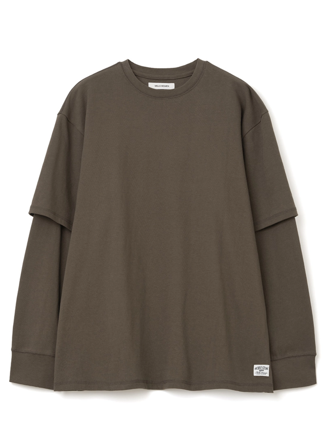 밀로 우먼 Double Sleeve T-Shirt [Brown] 상품 이미지 3