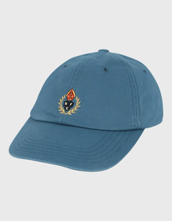 CREST WASHED TWILL 6 PANEL CAP / Blue