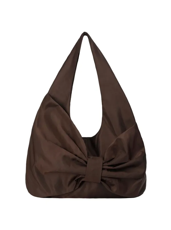 NYLON RIBBON BAG (BROWN)