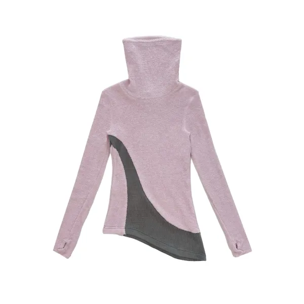 AW24 CURVED TURTLENECK SWEATER (COTTON CANDY)