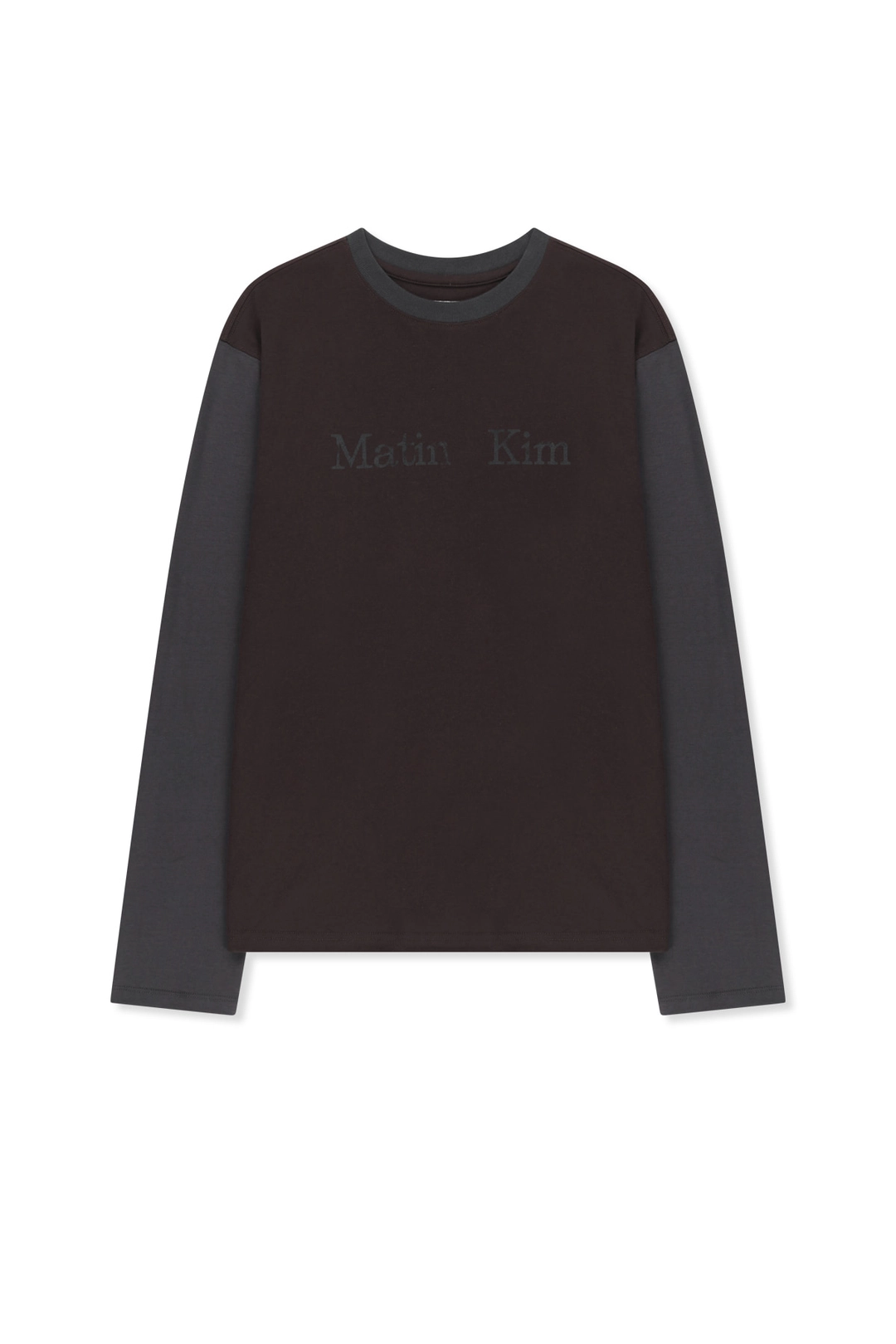 마뗑킴 TONAL BLOCK LOGO TOP IN BROWN 상품 이미지 1