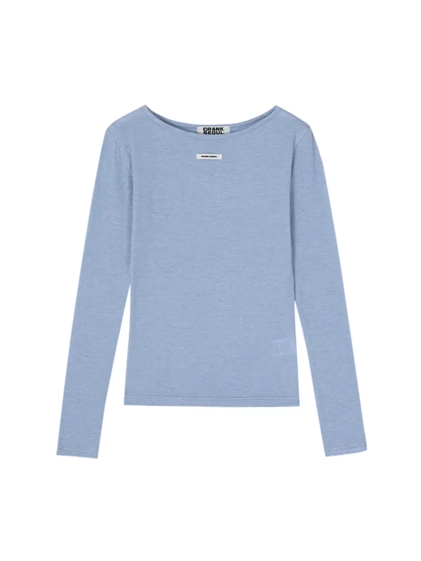 BASIC BOATNECK TOP_SKY BLUE