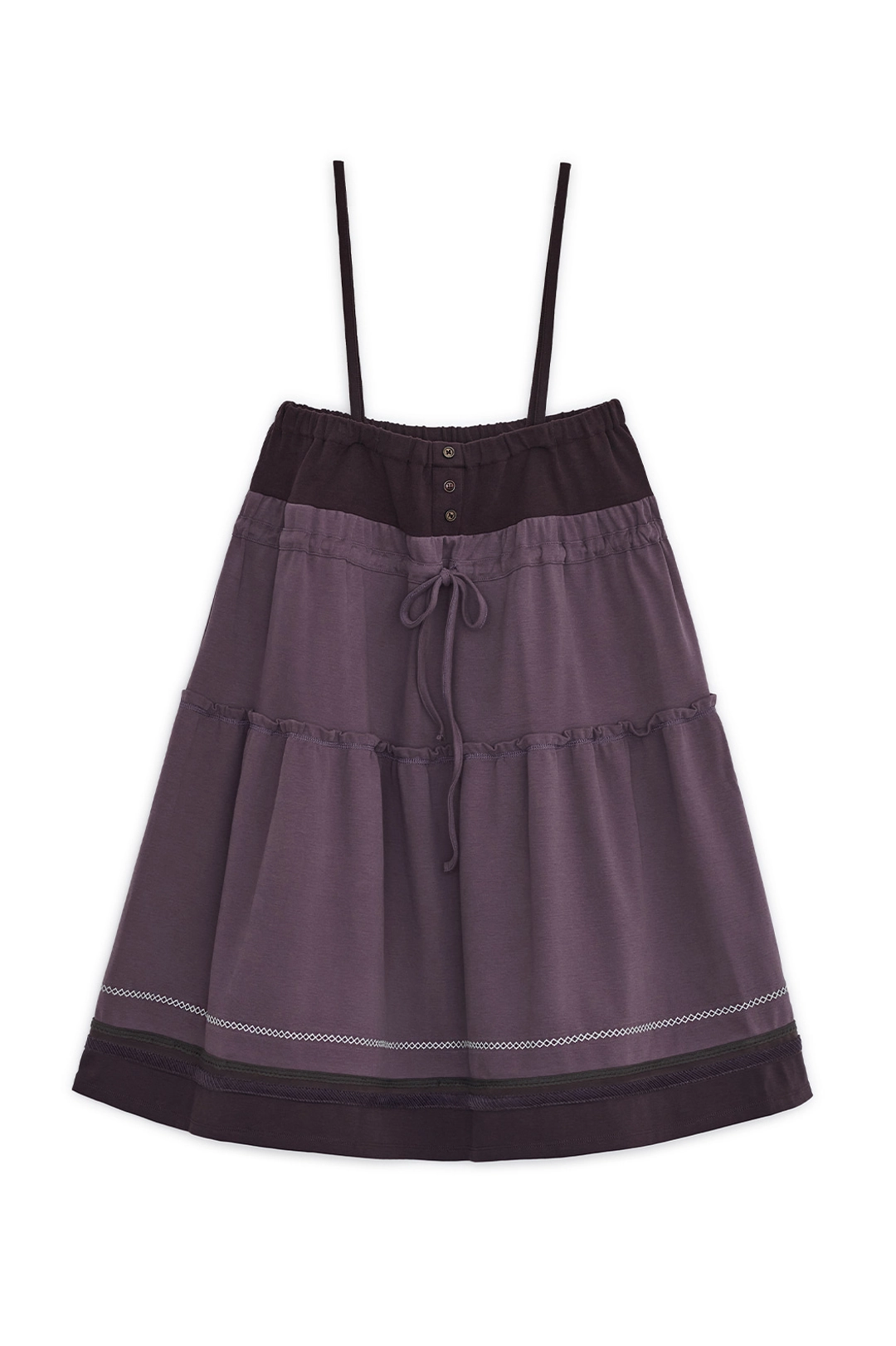 허그유어스킨 2-way string tiered skirt (Purple) 상품 이미지 1