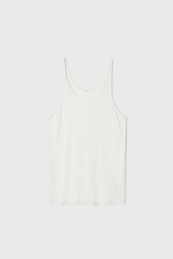 [Exclusive] Fine Rib Jersey Sleeveless (White / Light Gray / Gray / Brown / Charcoal)