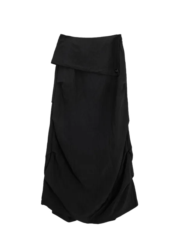 Featherlight Pintuck Skirt [ Black ]