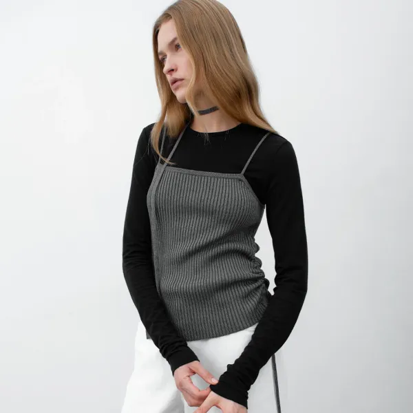 (Z-T-7103)LEO BUSTIER TIE KNIT S