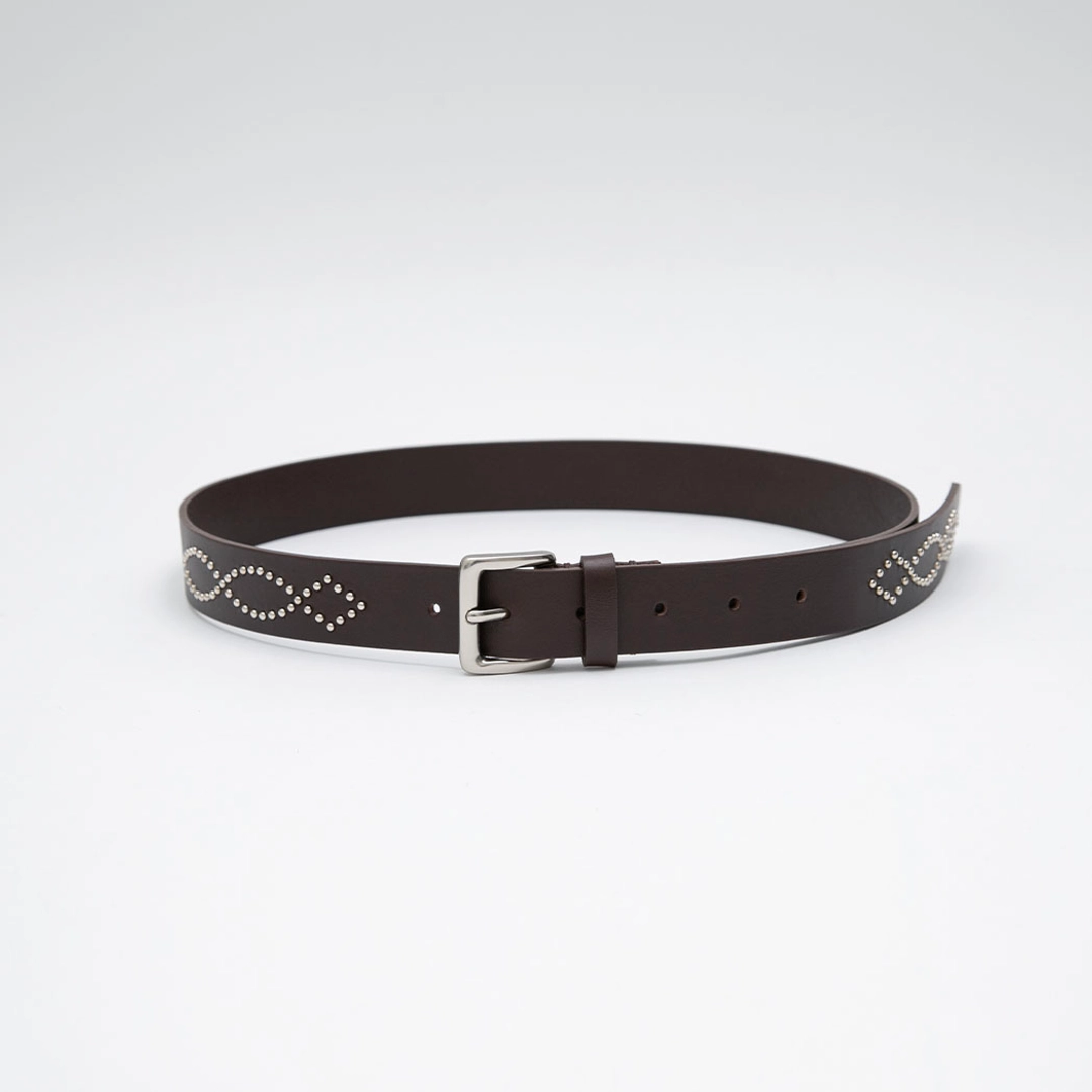아뜰리에 나인 (Z-BT-0028)RHOMBUS STUD REAL LEATHER BELT 상품 이미지 2