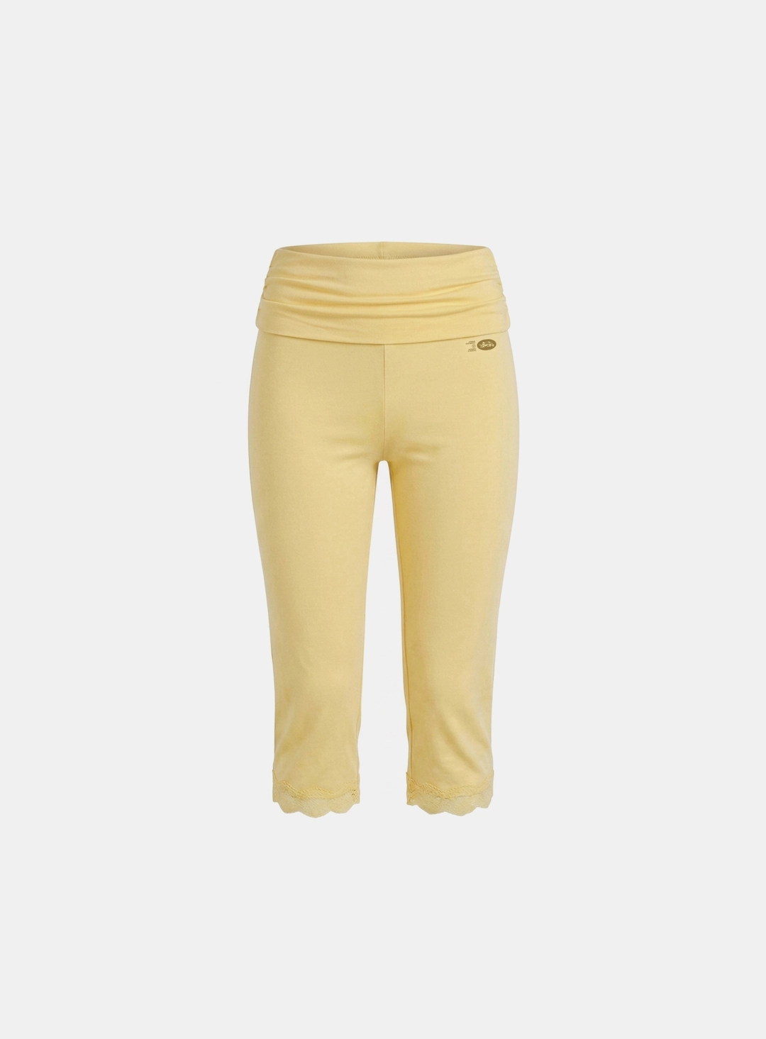 배드블러드 [w-srt26-033] Everyday Lace Capri Pants - Yellow 상품 이미지 1