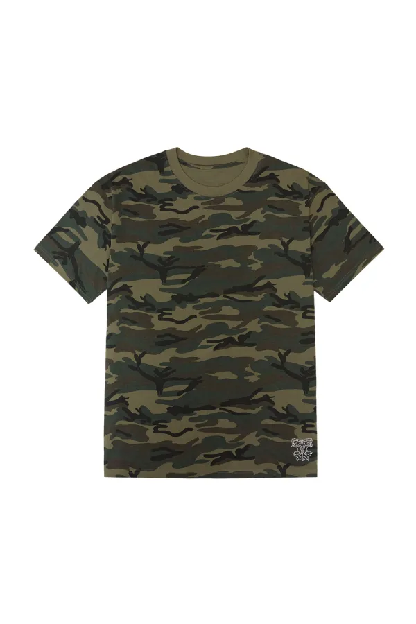 CUBIC LOGO OVERSIZED T-SHIRT CAMO