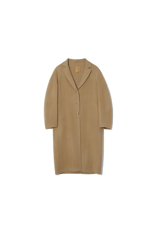 CLASSIC HANDMADE WOOL COAT [CAMEL]
