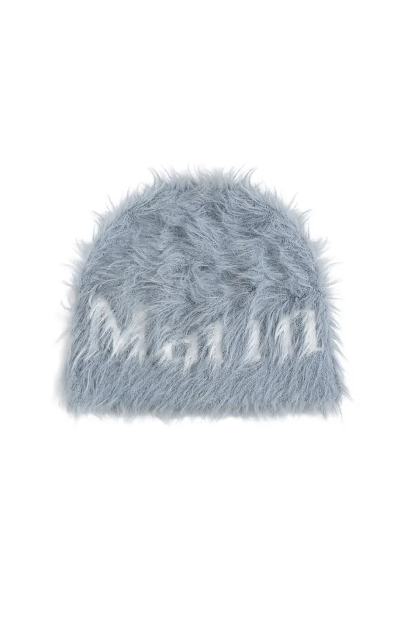 MATIN HAIRY KNIT BEANIE IN SKY