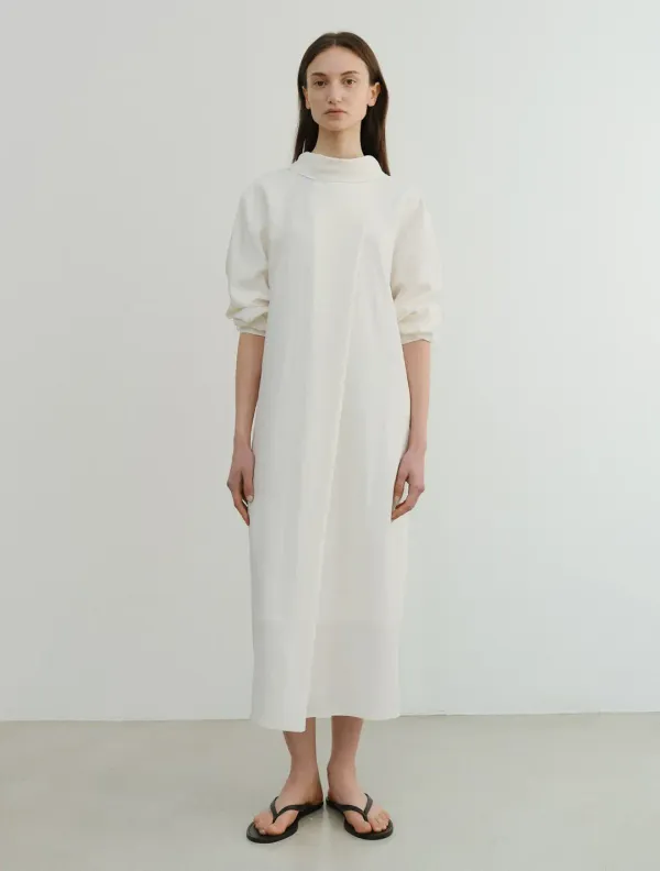 Back Tie Maxi Dress (Ivory)
