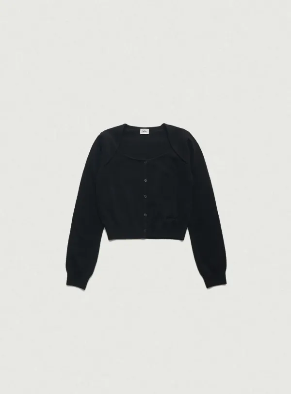 [Last Offer] Peony Double Split Cardigan_Black