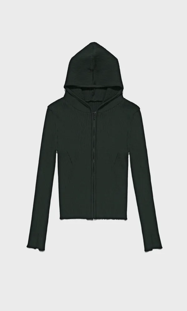 All Season Slim Hood Zip Up_Black