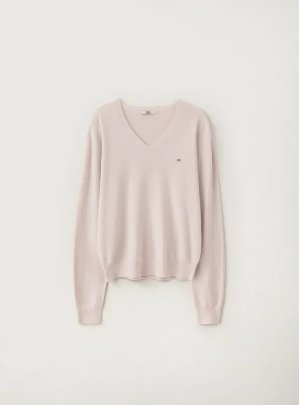 [Fit선택] 소프트 홀가먼트 브이넥 니트_Pink