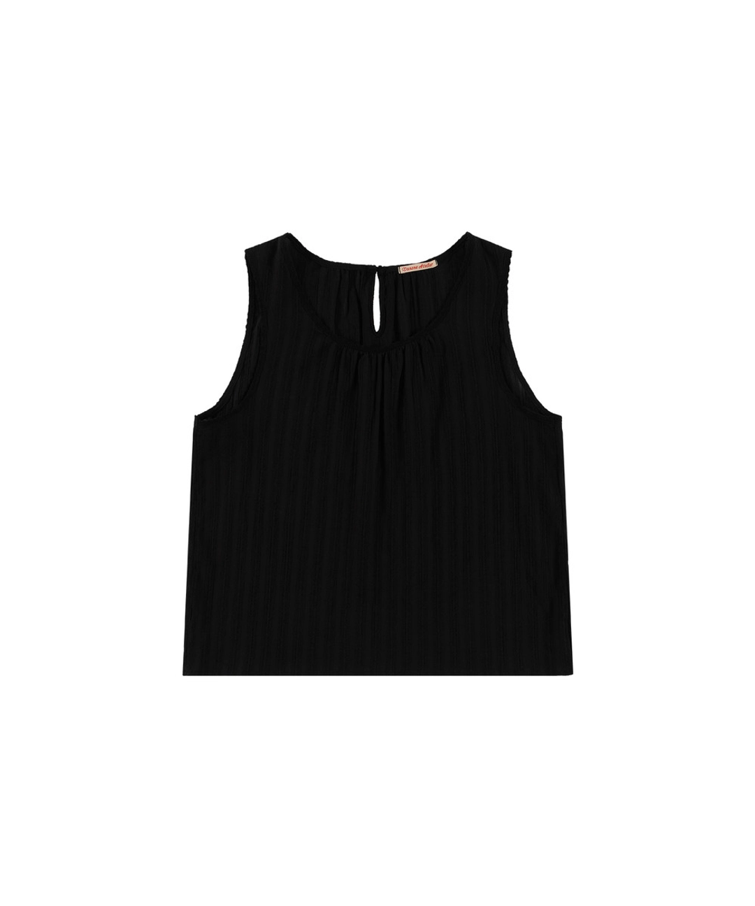 반원 아뜰리에 A3592 스트라이프 슬리브리스 탑_Black 상품 이미지 1