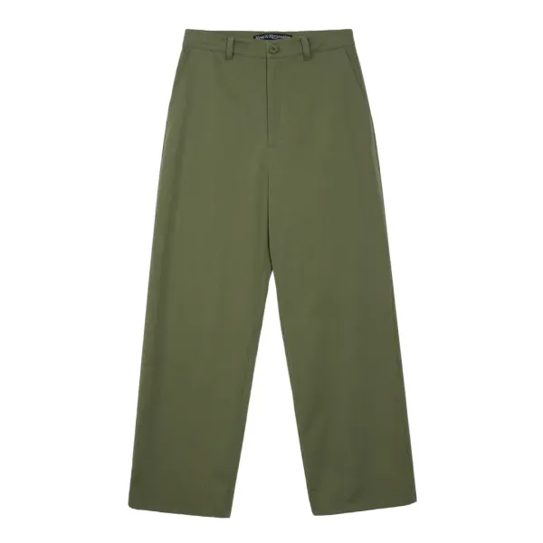 LOGO COTTON PANTS - KHAKI