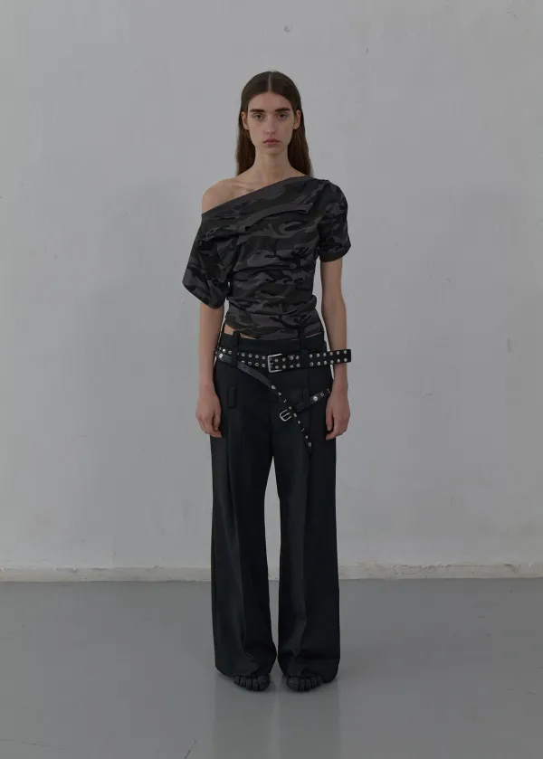 [2nd REORDER] BACK CUT-OUT T-SHIRT (DARK GREY)