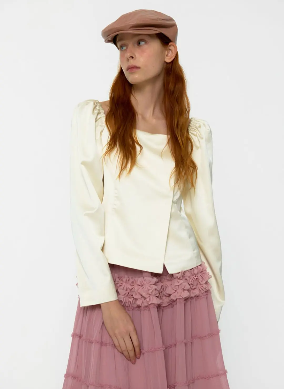 루루서울 Glow Square Neck Blouse (Cream) 상품 이미지 2