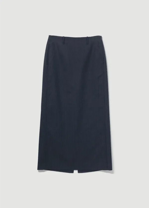 Stripe maxi skirt (네이비)