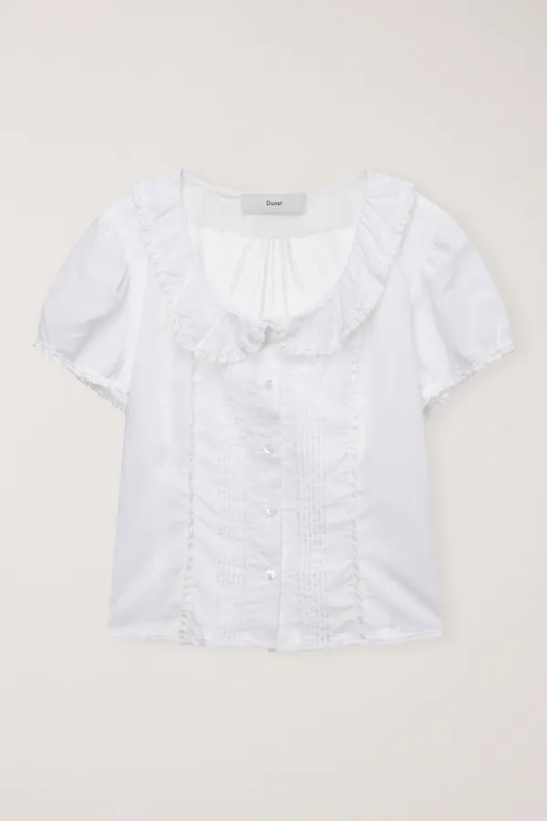 FRILL COLLARED BLOUSE WHITE_UDBL6B223WT