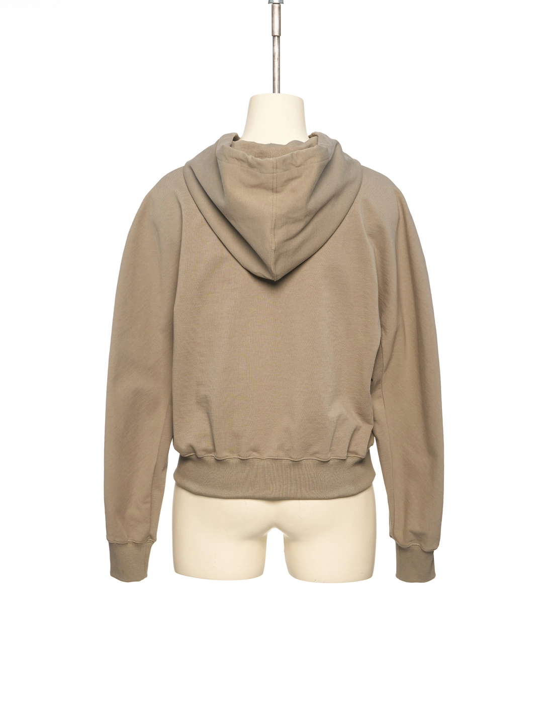 푸쉬버튼 PF26 LIGHT KHAKI LOGO SEMI-CROP HOODIE 상품 이미지 3