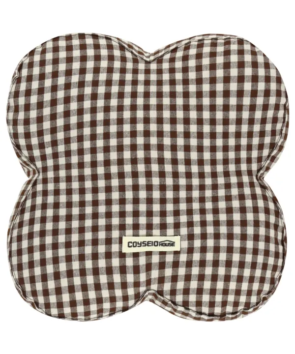 4LEAF CLOVER CUSHION BEIGE BROWN