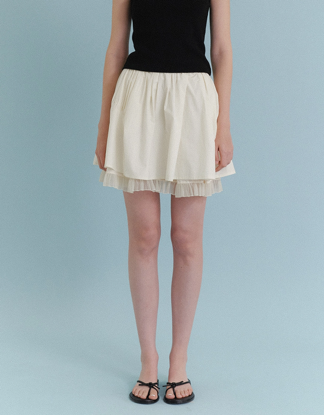 러브어스유 Lovely Mini Skirt (Beige) 상품 이미지 2