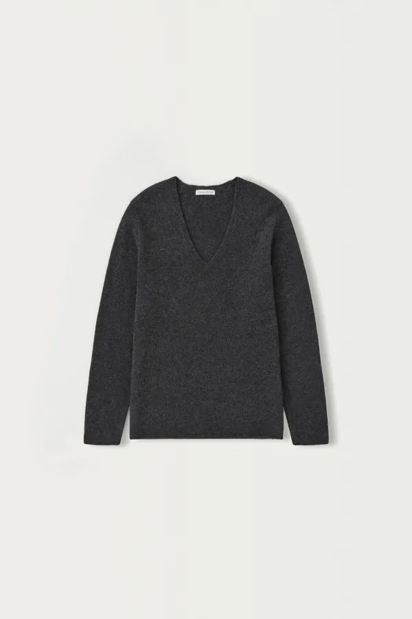 5TH / Runa v-neck pullover (Charcoal)