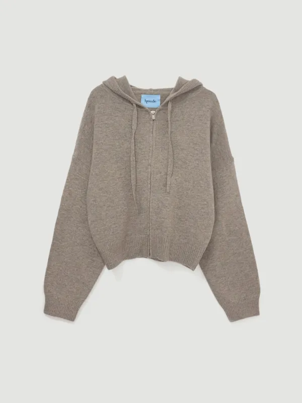 Wool zip-up knit (베이지)