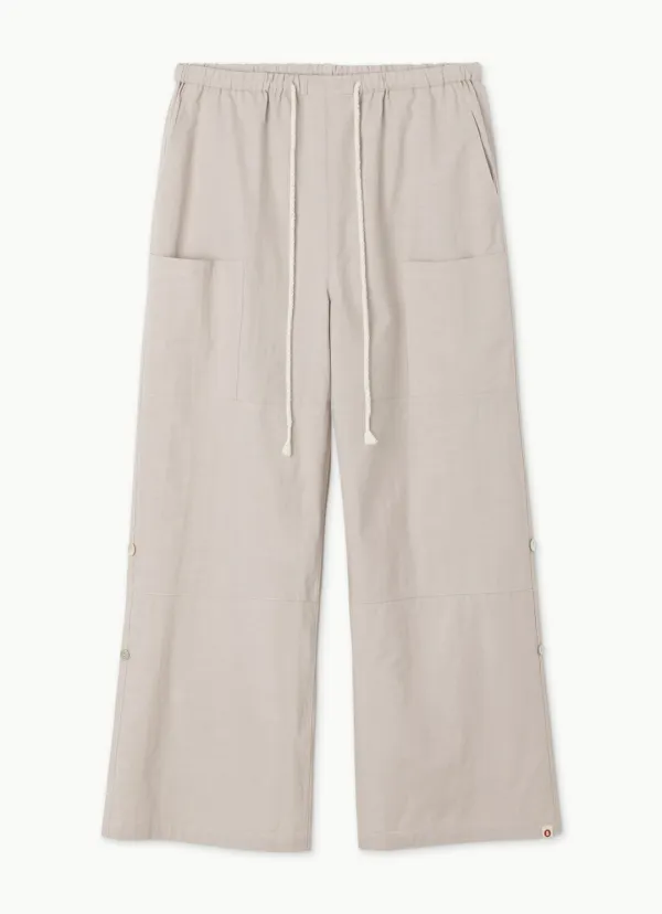 Two ways linen pants_Egret