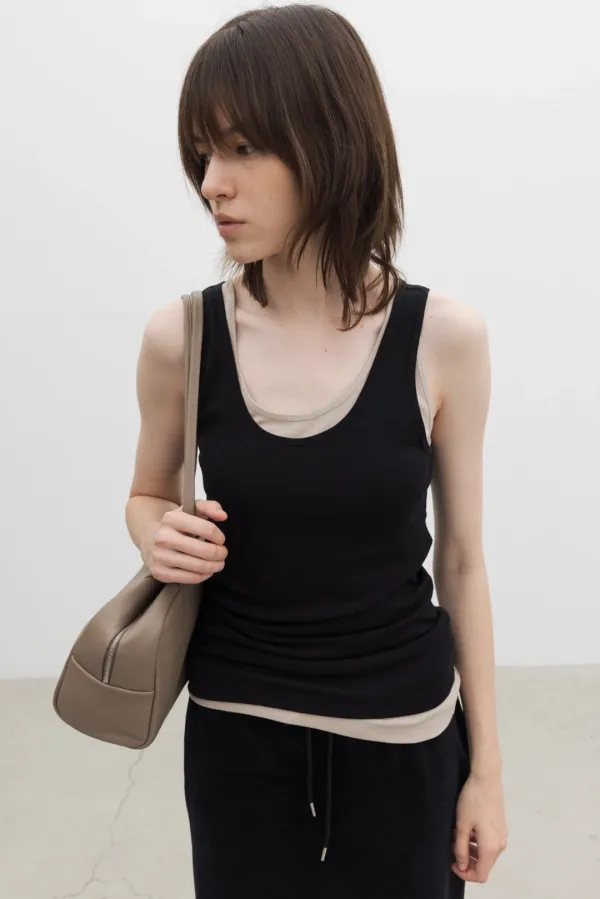[2nd] [Exclusive] Classic Ribbed Sleeveless (Ivory / Beige / Dark Gray / Black)