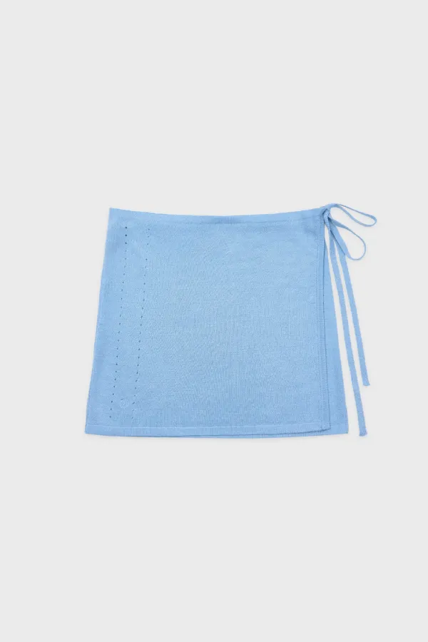 Sheer Layered Skirt (Soft Blue)