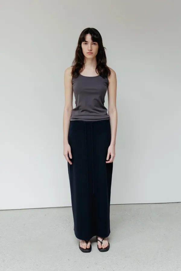 90s U-Neck Sleeveless_Charcoal